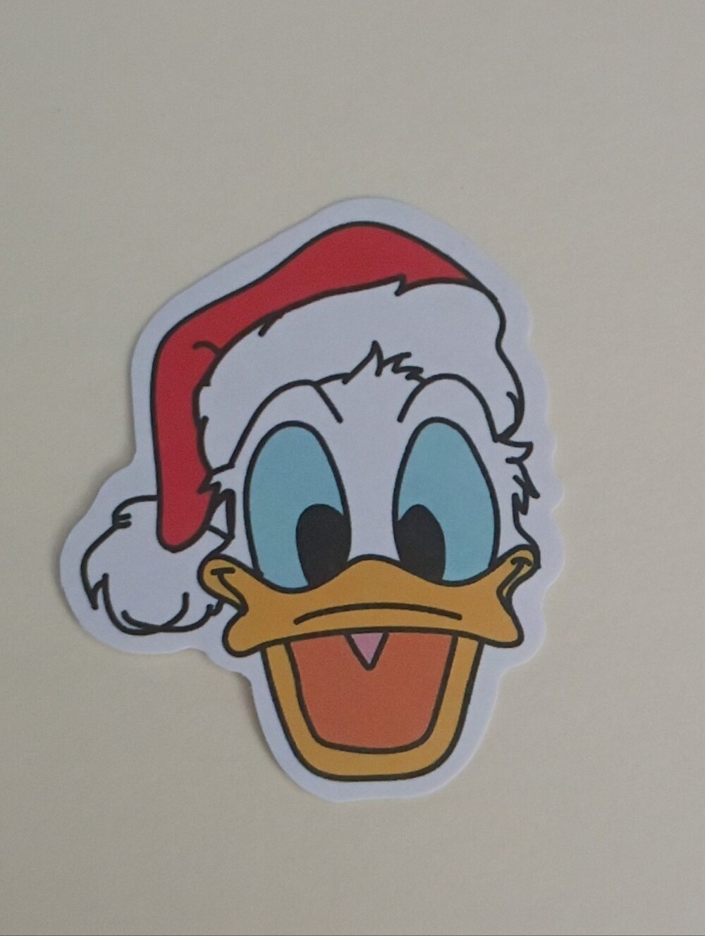 10/$10 Sticker - Disney Mickey & Friends - Donald Duck Merry Christmas Santa Hat